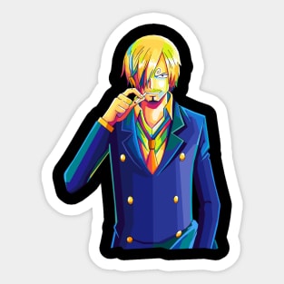 Sanji One Piece Wpap Pop Art Sticker